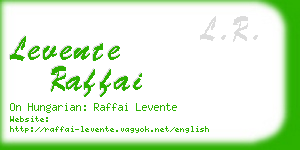 levente raffai business card